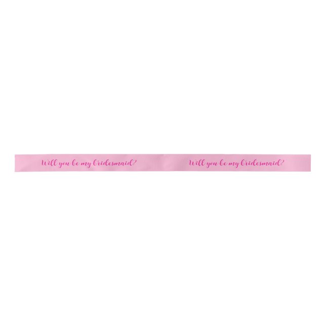 Ribbon With Question: Will You Be My Bridesmaid? (Front)