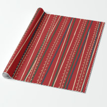 Ribbon Wrapped Red Wrapping Paper