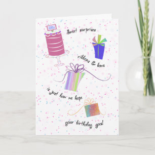 Ribbons and Bows Happy 60th Birthday Greeting Card