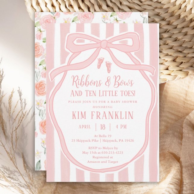 Ribbons and Bows Parisian Pink Girl Baby Shower Invitation (https://www.zazzle.com/pd/editcollection?id=119033980253686925&sr=250956142409031984)