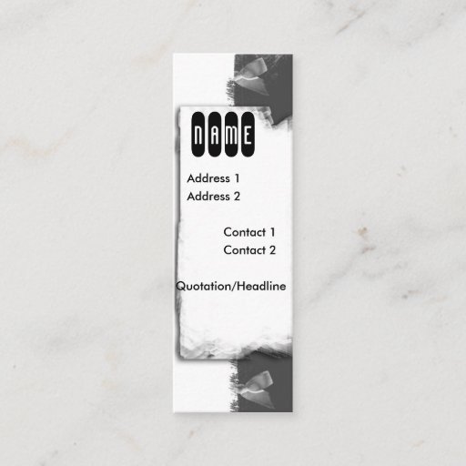 Customizable ribbons and lace business card