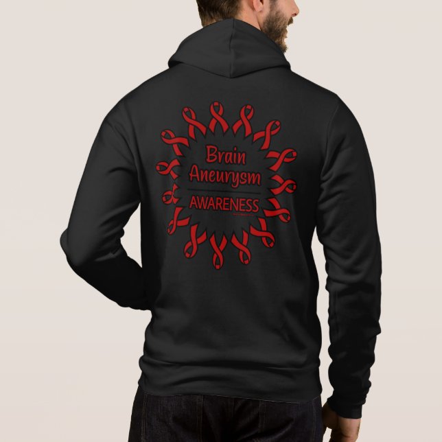 Ribbons/Circle...Brain Aneurysm Hoodie (Back)
