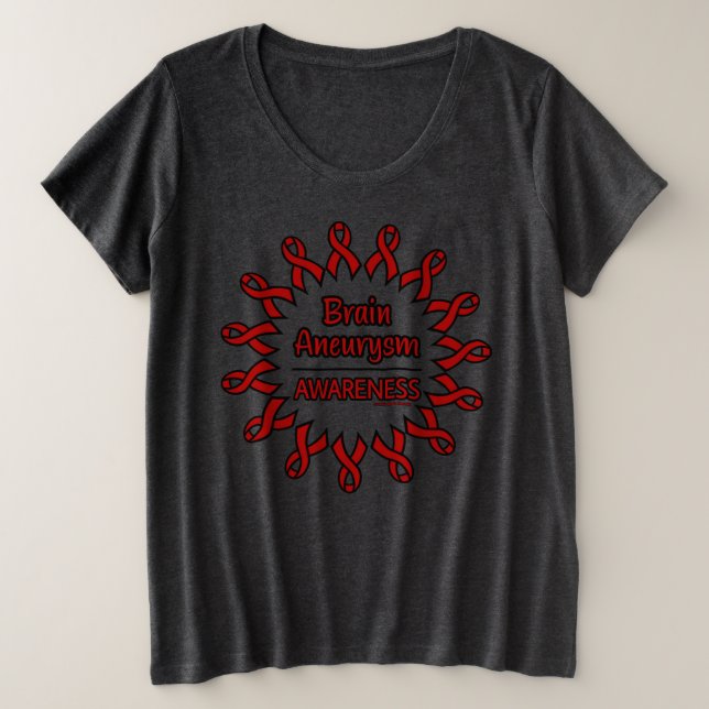 Ribbons/Circle...Brain Aneurysm Plus Size T-Shirt (Design Front)
