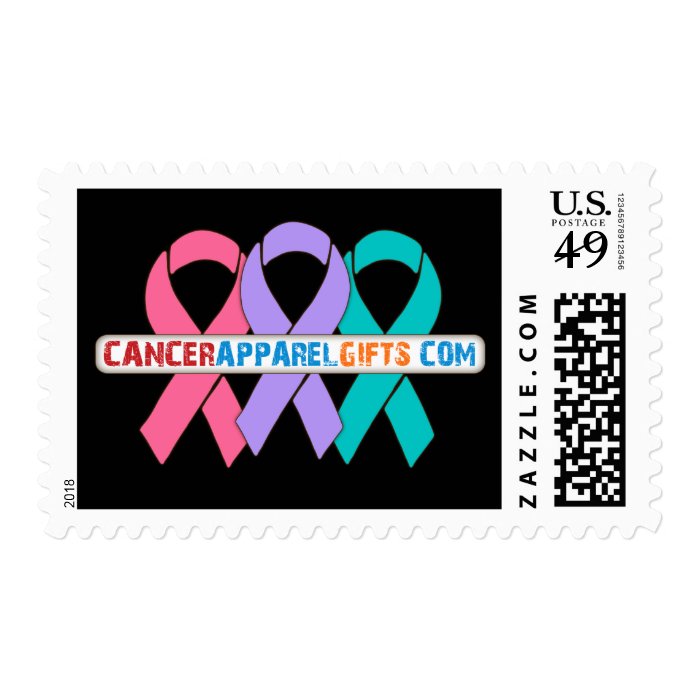 Ribbons For a Cause v4   CancerApparelGifts Stamp