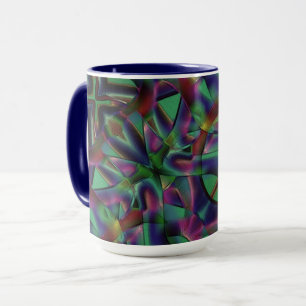 Ribbons intertwined with darkened colors mug