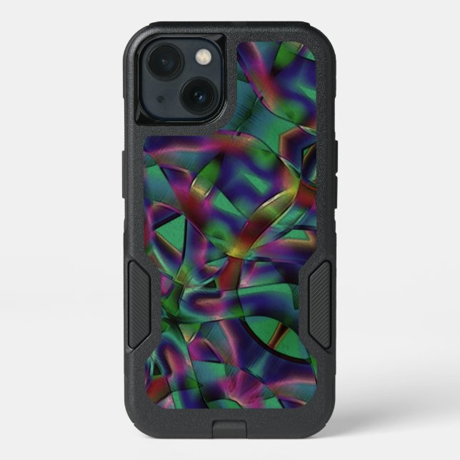 Ribbons intertwined with darkened colors otterbox iPhone case (Back)