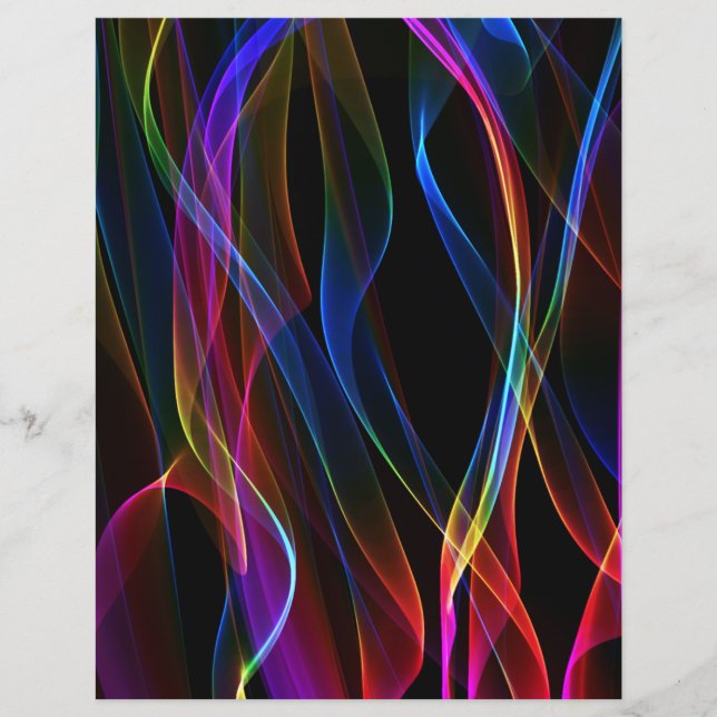 Ribbons of Light Scrapbook Paper (Front)