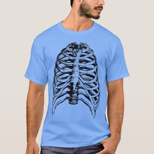 RIBCAGE SKELETON Halloween Horror Scary  Ghost pum T_Shirt