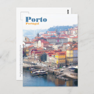 Ribeira and Douro River. Porto, Portugal. Postcard