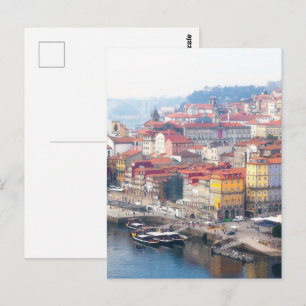 Ribeira and Douro River. Porto, Portugal. Postcard