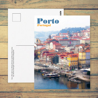 Ribeira and Douro River. Porto, Portugal. Postcard
