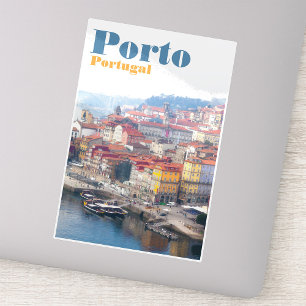 Ribeira and Douro River. Porto, Portugal. Sticker