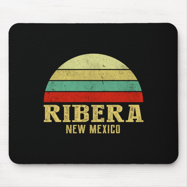 Ribera New Mexico Vintage Retro Sunset  Mouse Pad (Front)