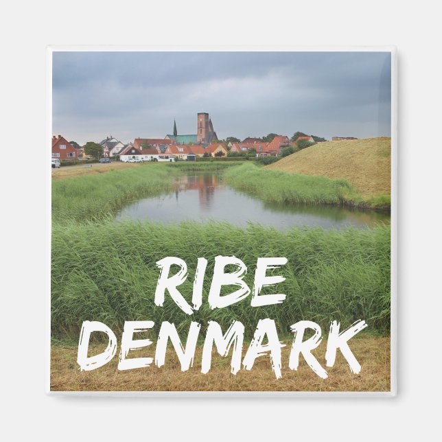 Riberhus and Ribe, Jutland, Denmark Magnet (Front)