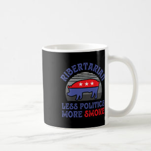 Ribertarian Rib Libertarian Pig Retro Vintage Bbq  Coffee Mug