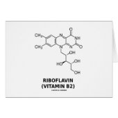 Riboflavin (Vitamin B2) Chemical Molecule (Front Horizontal)