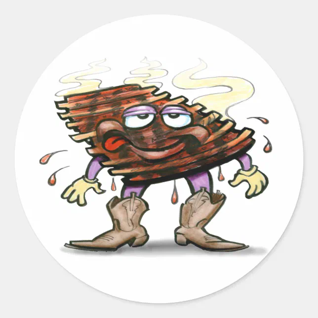 Ribs Classic Round Sticker | Zazzle