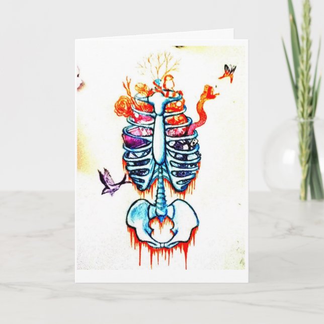 ribs letterpress thank you card (Front)