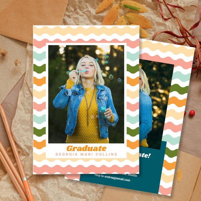 Ric Rac Modern Fun Graduation Invitation (Creator Uploaded)