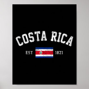 Rica Est. 1821 Costa Rican Flag Independence Day Poster