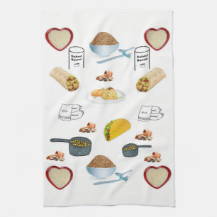 Rice and Beans kitchen hand towel