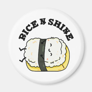 Rice And Shine Funny Sleeping Sushi Pun Magnet