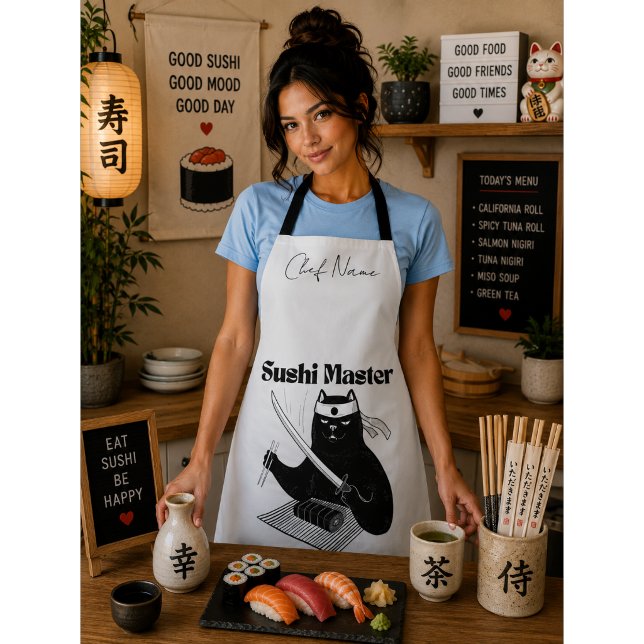 Rice and shine , sushi cat apron (Creator Uploaded)