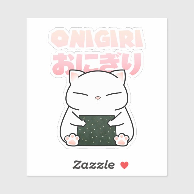 Rice Ball Sushi Cat Sticker (Sheet)