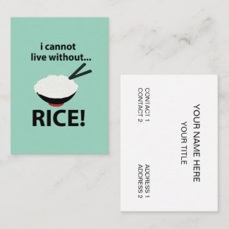 Rice Bowl I Cannot Live Without Rice 