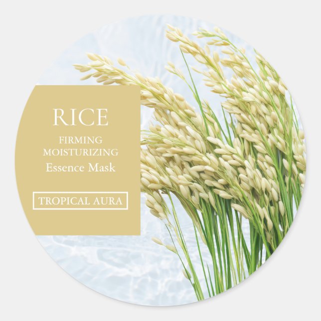 Rice Facial Mask Label (Front)
