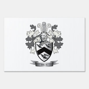 Rice Family Crest Coat of Arms Yard Sign