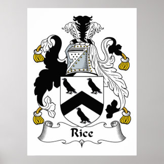 Rice Family Crest Poster