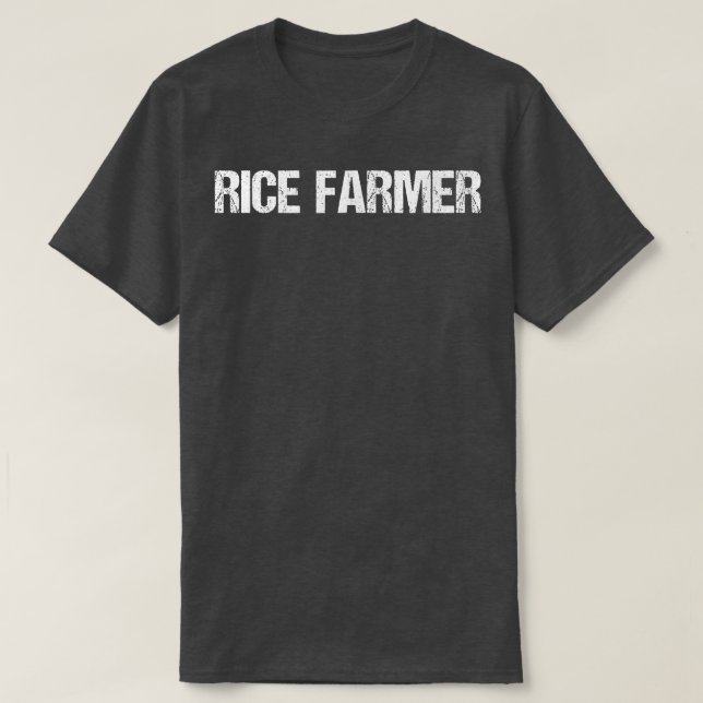 Rice Farmer Simple Title  T-Shirt (Design Front)