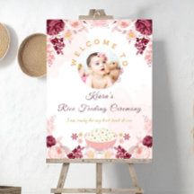 Rice Feeding Ceremony Welcome Sign: Editable Annap