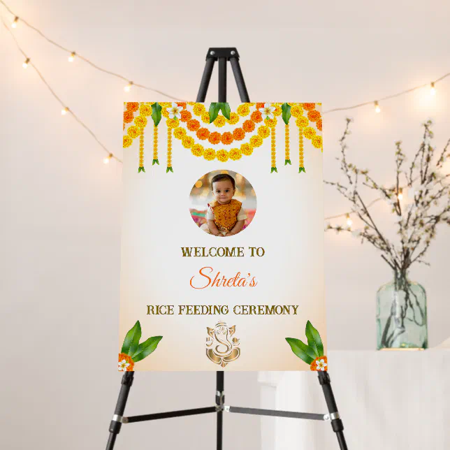 Welcome Rice Rice Feeding Welcome Sign, Pasni Ceremony Poster | Zazzle