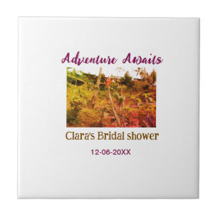 Rice fields adventure awaits bridal shower name fa ceramic tile