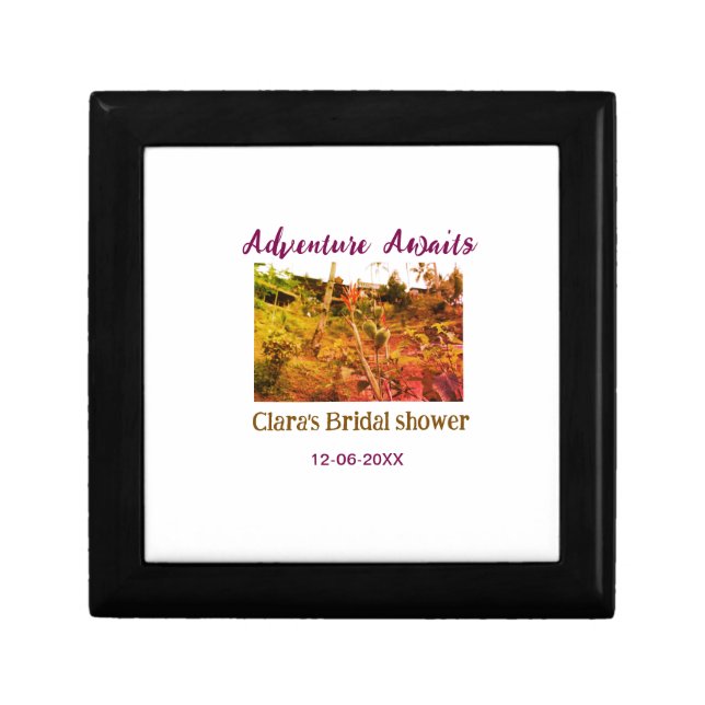 Rice fields adventure awaits bridal shower name fa gift box (Front)