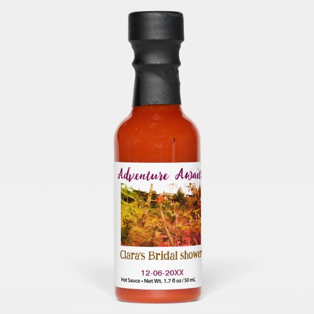 Rice fields adventure awaits bridal shower name fa hot sauces (Front)