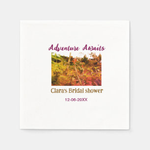Rice fields adventure awaits bridal shower name fa napkins