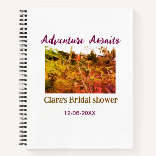 Rice fields adventure awaits bridal shower name fa notebook