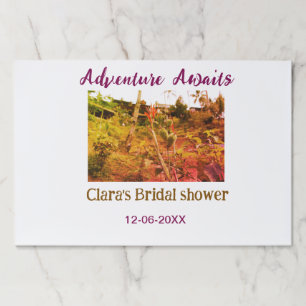 Rice fields adventure awaits bridal shower name fa paper pad