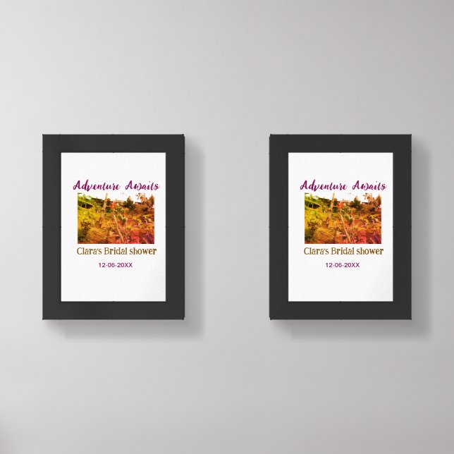 Rice fields adventure awaits bridal shower name fa wall art sets (Front)