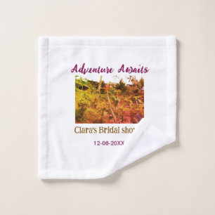 Rice fields adventure awaits bridal shower name fa wash cloth
