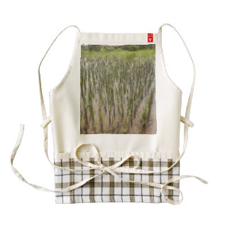 Rice fields and water zazzle HEART apron