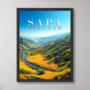 Rice fields in Sapa, Vietnam  Framed Art