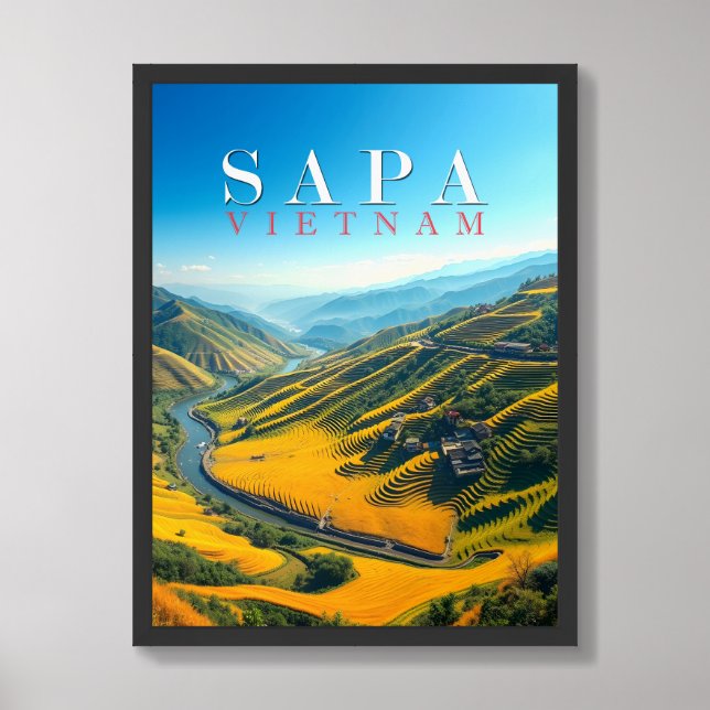 Rice fields in Sapa, Vietnam  Framed Art (Framed Front)