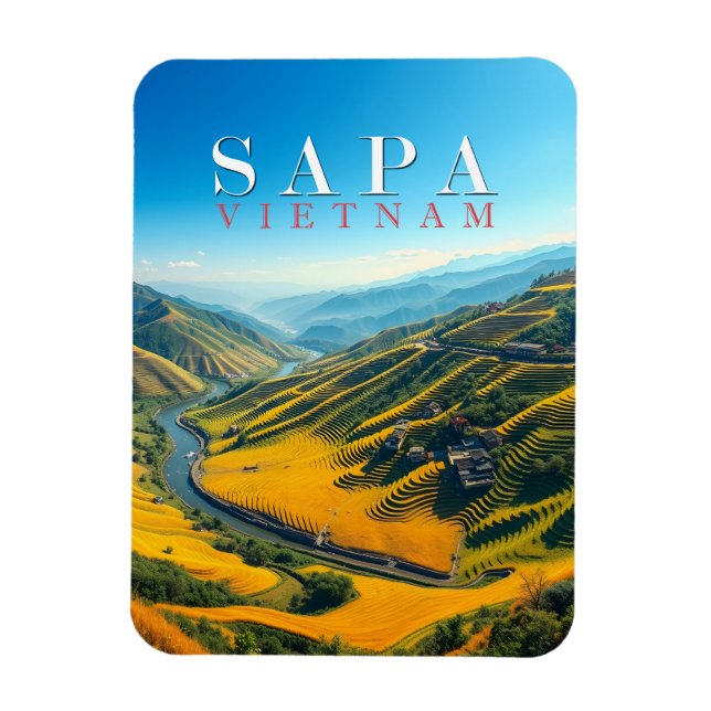 Rice fields in Sapa, Vietnam  Magnet (Vertical)