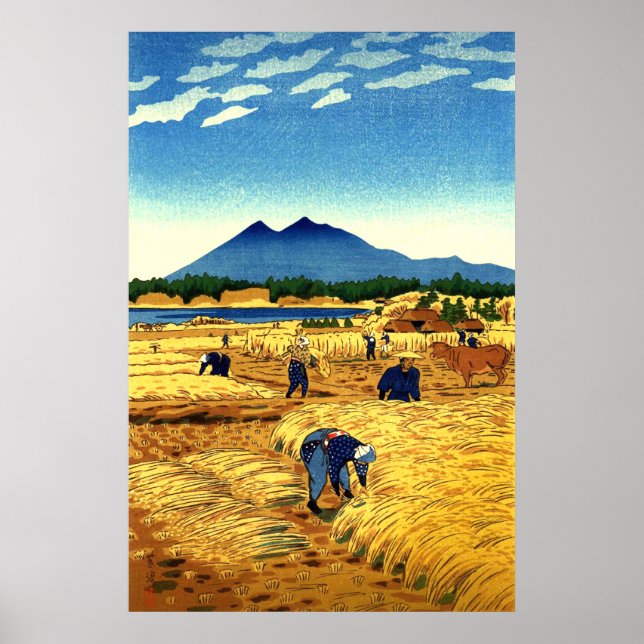 Rice Harvest Shiro Kasamatsu 1953 Poster (Front)