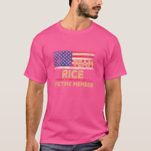 Rice Last Name Shirt Team Rice Lifetime Member