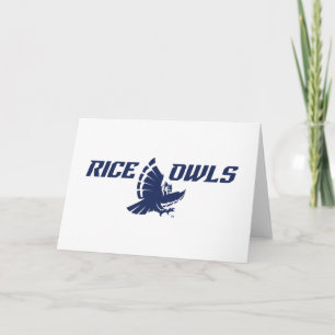 Rice Owls Logo with Flying Owl Card